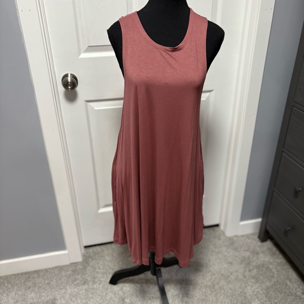 RVCA Dusty Rose Sleeveless Swing Dress